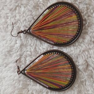 Vibrant Multicolor Teardrop Earrings